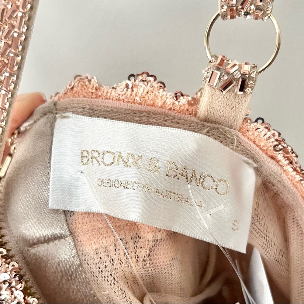 🆕 BRONX & BANCO Isle Fringe Mini Halter Dress Sz 4 US - Picture 6 of 10
